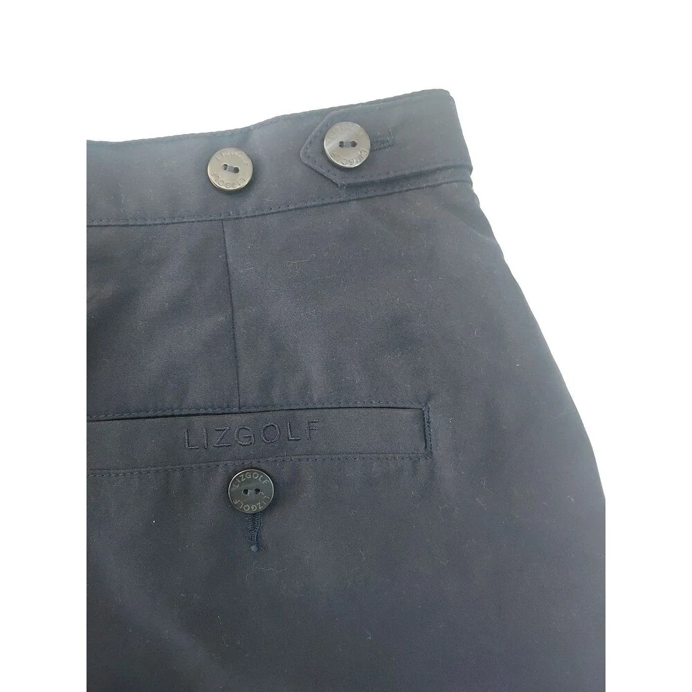 NWT Ladies Liz Golf Essentials Navy Pleated High Waist 8